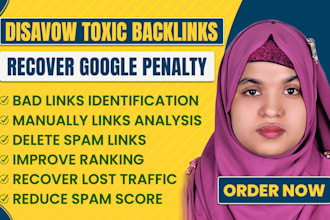 find and disavow toxic backlinks remove bad links and spammy links delete