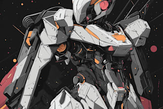create high quality robot, mecha concepts