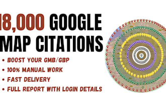18,000 google map citations for gmb ranking