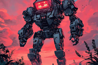 do your mecha robot fanart or original in digital artwork
