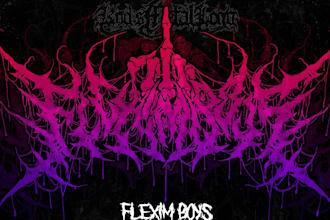 design an atmospheric black metal and dungeon synth logo