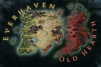 do fantasy map illustration, dnd, ttrpg, cartography, regional, city map