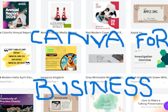 create eye catchy canva templates, social media posts and presentations