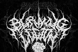 death metal,deathcore,metalcore logo initial emblem symbol