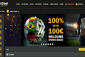 develop a sport bet website, fantasy website, poker website, crypto bet website