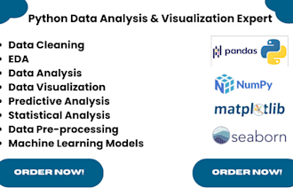 do pandas numpy seaborn matplotlib data analysis project, task and assignment
