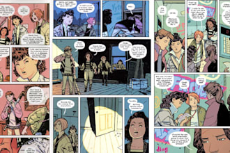 create webtoon, comic, or manga pages in anime or cartoon style