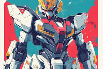draw mecha helmet, weapon, armor concept
