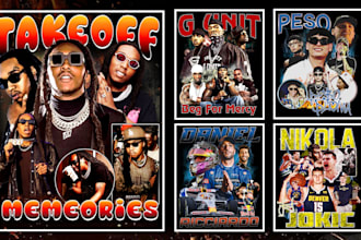 create a rap tee 90s bootleg t shirt design for your