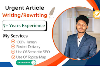 write human written article with semantic SEO