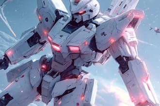 draw mecha robot armor character concept for you