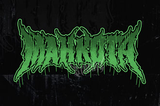 extreme custom typography in metal or street style