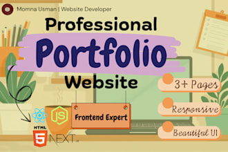 develop a professional personal portfolio website