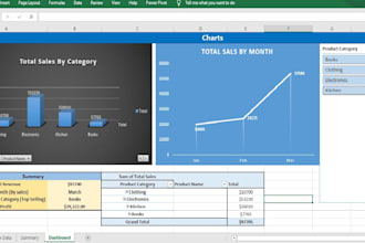 build pivot tables, charts, and complex advanced  excel models
