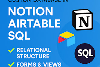 diseño base de datos personalizada en notion, airtable o sql