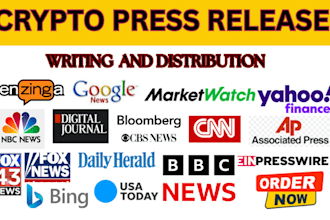 distribute crypto press release, crypto press release distribution press release