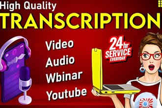 transcribe podcasts, audio, videos, youtube, interview or zoom transcription