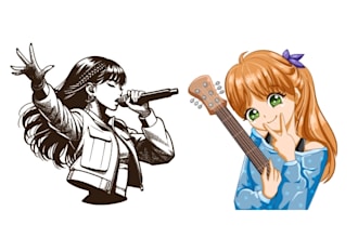 make cute japanese kawaii logo for vtuber, streamer, twitch