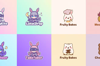 create a unique cute kawaii cartoon animal mascot logo design