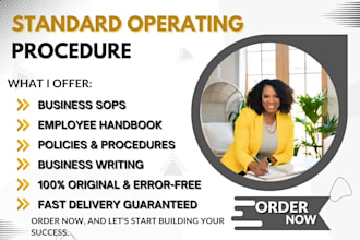 write standard operating procedures sops policies manual work instructions