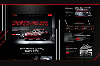 design car detailing website car wash website car rental auto detailing website