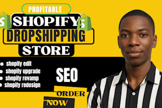 design revamp copy or optimize your shopify website with upgrade SEO