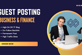 publish high da, DR business and finance guest post with do follow backlinks