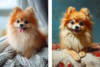 turn your pet into a luxurious oil painting masterpiece