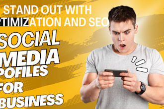 setup social profile pages with proper optimization and SEO content to stand out
