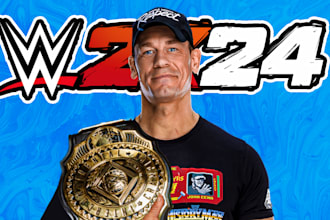 make a wwe 2k25 thumbnail in under 24 hours