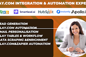 connect clay com wiith instantly ai, hubspot, zapier, zoho, smartlead workflow