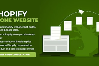 duplicate or clone any shopify website with custom features