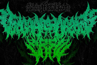 design a brutal death metal logo in my unique style