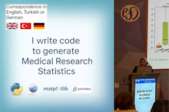 write code to generate medical research statistics