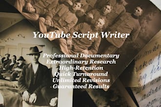 write gripping scripts for long form youtube documentaries