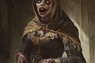 design a fantasy, scifi and horror characters