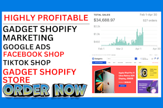 do gadget shopify marketing via facebook ads tiktok ads email campaign sales