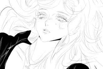 draw unique monochrome artworks of your oc, manga, pfp in my style