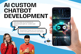develop ai chatbots using nlp, machine learning for websites, messenger