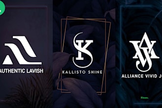 do luxury clothing fashion brand, monogram and fashion logo design 24 hours