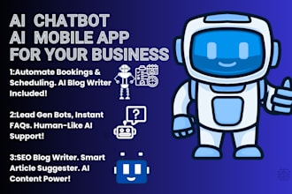 develop ai chatbot ai mobile app or ai website for you