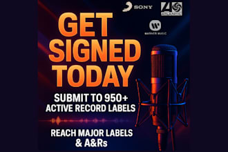 submit your tracks to top major and independent labels to get signed
