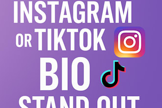 write an instagram bio or tiktok bio