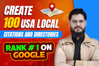 create 100 USA local citations and directories