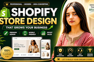 develop shopify store design or redesign shopify dropshipping ecommerce website