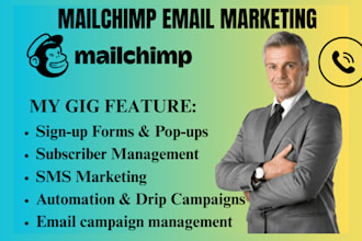 do newsletter design and mailchimp email campaigns landing page
