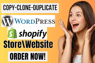 duplicate clone shopify website copy wordpress revamp shopify wordpress website