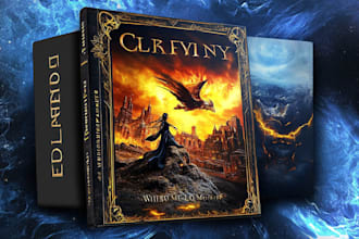 make a unique fantasy book cover illustration for you