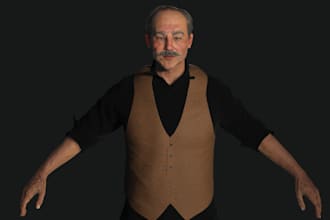 deliver 3d metahuman,character model,8k texture,3d film model,blender,rig3d,ue5