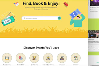 design and redesign your ticket and event booking website in wordpress or custom